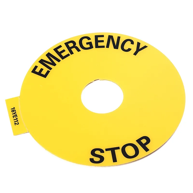 Rockwell Automation 800F-16YE112 Emergency Stop Legend Plate 90mm Round