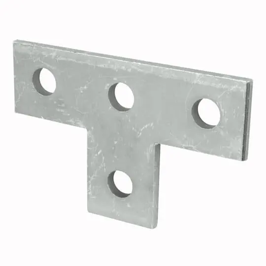Superstrut AB220-EG Plate, Tee, Height 3-1/2 Inches, Length 5-3/8 Inches, Width 1-5/8 Inches, Hole Diameter 9/16 Inches