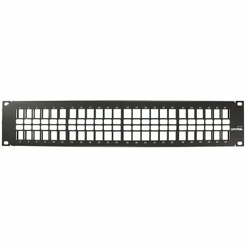 Leviton 49255-48N 48-Port 2U Quick-Port Panel with Combination Options, Cisco Nexus