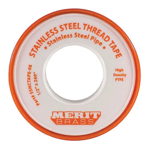 Merit Brass SSNCTAPE-08 Thread Tape 1/2 inch x 260 inches