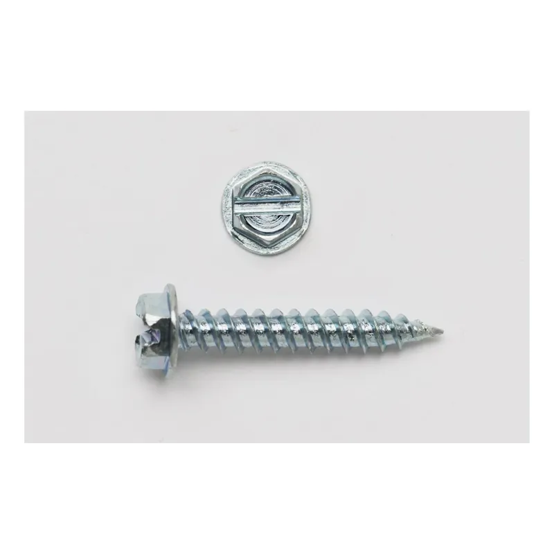 Peco P812 #8 x 1/2 inch Hex Washer Head Sprint Point Screw Zinc