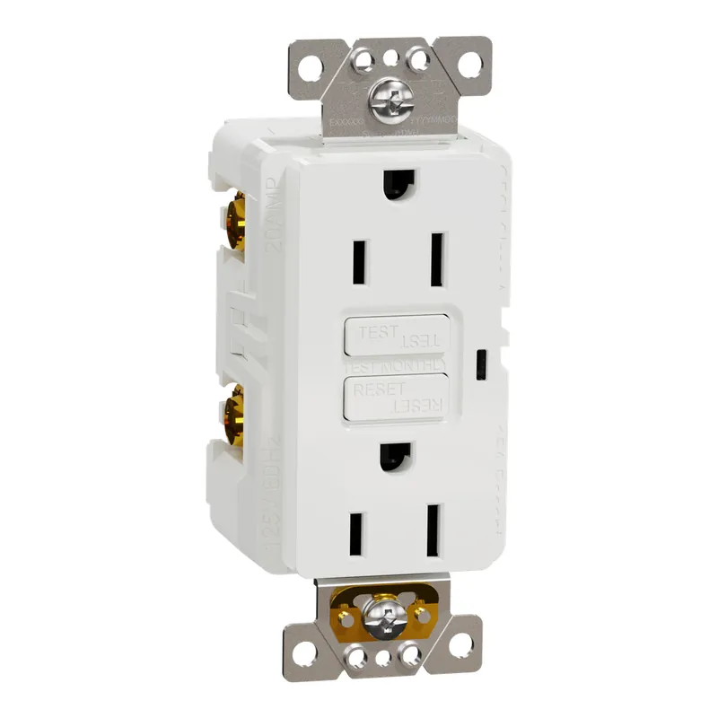 Square D SQR51101WH Socket-outlet X Series 15A 125V GFCI Tamper Resistant