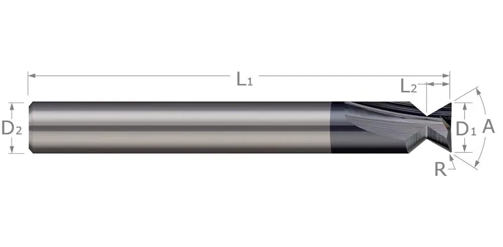 Harvey Tool 16408-C3 Dovetail Cutter 1/8 in Dia