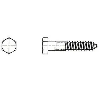 BBI 37D150LSHZ 3/8 X 1-1/2 Zinc Plated Lag Screw