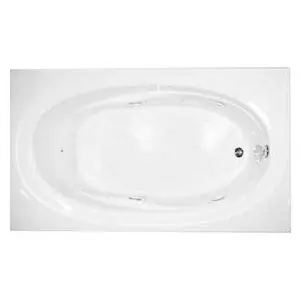 Praxis Companies RN TAHI 6 TO WHT Hamilton Tahi 6 Acrylic Drop-In Bathtub 72 inch x 42 inch x 20.5 inch