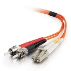 Quiktron 810-L12-009 3m LC-ST 62.5/125 OM1 Duplex Multimode PVC Fiber Optic Cable - Orange