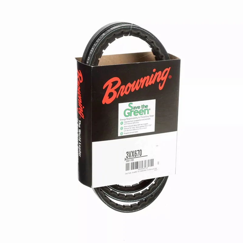 Browning 3001195 V-Belt Cogged 3VX670 Gripnotch Belt