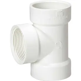 Mueller 06422 Streamline Flush Cleanout Tee 6 in Hub x Hub x FPT SCH 40/STD
