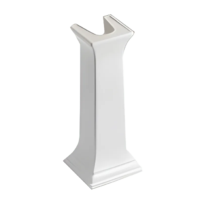 Kohler K-2267-0 Memoirs Fireclay Bathroom Sink Pedestal 27-3/8 inch H White