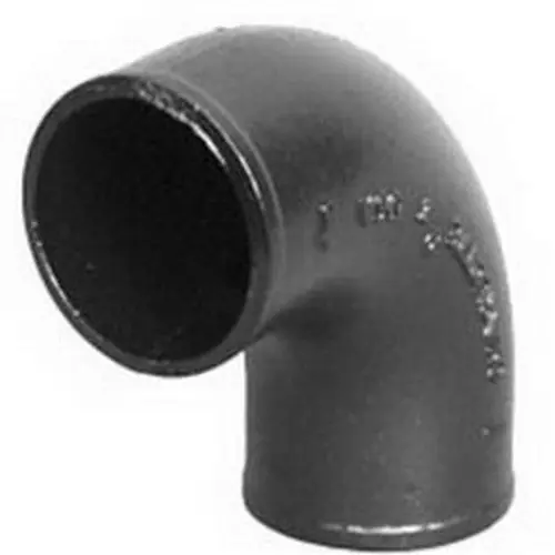 Charlotte Pipe and Foundry SV9N 2 Inch 90 Deg Service Weight Cast Iron Elbow ASTM A74 Hub x Hub