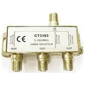 Allen Tel CT3103 3-Way Coax Splitter 2.4 GHz