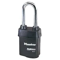 Master Lock 6121LJKA10G020 Tumbler Padlock Proseries Weather Tough 2-1/8 Width 2-1/2 Shackle Clearance 10G020