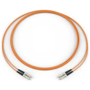 Corning 050502K5120010M Fiber Patch Cord Multimode - OM1 Duplex LC to LC 2-Fiber Zipcord Riser 10 m