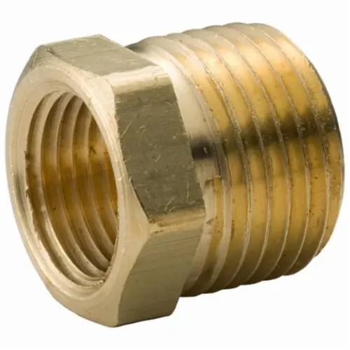 Merit Brass 3047202 Pipe Bushing 1/2 x 1/8 in MNPT x FNPT 125 lb