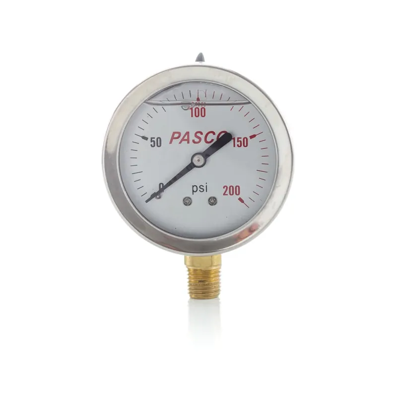 Pasco 1776 2-1/2 200 PSI Glycerine Gauge Liq Filld