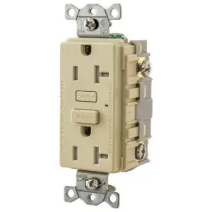 Bryant GFTW20I GFCI Receptacle Thermoplastic Ivory 20A 125V ac Tamper/Weather-Resistant 2-Pole