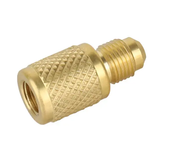 NAVAC F2002 Quick Coupler, 5/16 x 1/4 in Nominal, Male x Female End Style, Brass