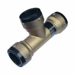SharkBite SKB0341 Brass Slip Tee Push-Fit 1-1/2 Inch x 1-1/2 Inch x 1-1/2 Inch
