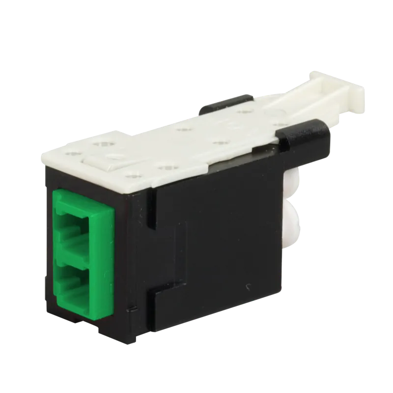Ortronics HDFM-FLC2CC-00 HD Fiber Module for HDJ Panel Duplex LC Green