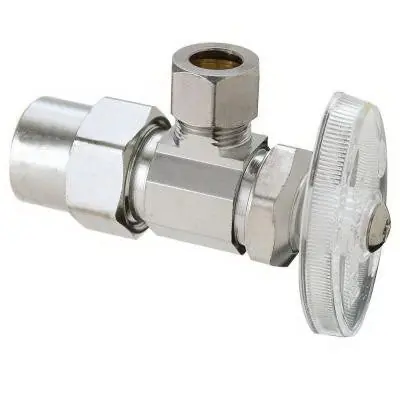 Nabco 98052LF 1/2 inch x 3/8 inch Lead Free Brass PEX Angle Stop