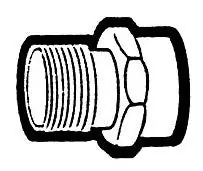 Holyoke Fittings 1051-12FPMH Brass Adapter MGHT x FPT Lead-Free