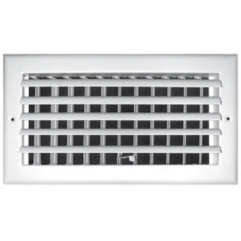 TRUaire A301HM 10 x 10 1-Way White Aluminum Adjustable Curved Blade Wall Ceiling Register