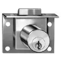 NATIONAL CABINET LOCK C8131-KD-26D Drawer Lock, Pin Tumbler, Half Mortise, 7/8 Length Cylinder, 7/32 Spring Bolt Travel, Dull Chrome, With (2) KD Key
