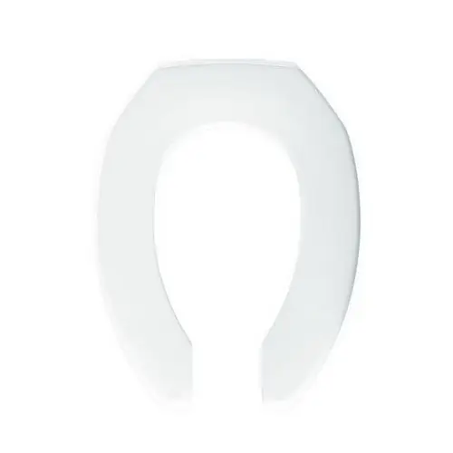 Bemis 1955SSWH Plastic Open Front Elongated Toilet Seat, White