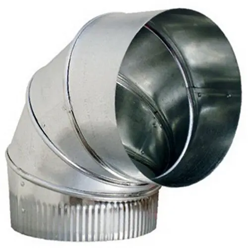 Gray Metal South 14-28-302ST 14 inch Galvanized #302 90 Degree Adjustable Steel Elbow, 28 Gauge