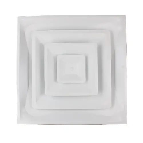 Metal-Fab L3C14I 24 inch W x 24 inch H 14 inch Collar 3-Cones Light Commercial Insulated Ceiling Diffuser