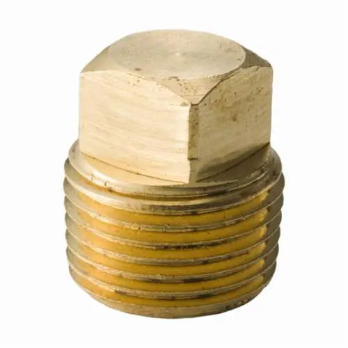 Merit Brass NLBS117A-06 Solid Square Head Plug, 3/8 in