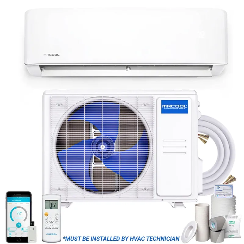 MRCOOL Advantage 5th Gen 9000 BTU 230V Ductless Mini Split Heat Pump AC - Non-DIY, 16 Ft Line Set, WiFi Control