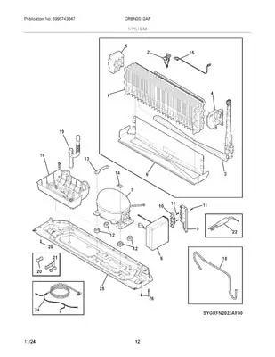 Electrolux 5304536698 Tube Drain