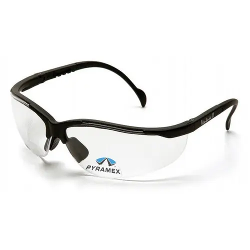 SPI LLC SB1810R15 Clear Safety Glasses W/ Bifocal Magnifier 1.5+