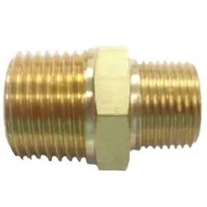 BARRY 112RCA 1/4X1/8 Brass Hex Nipple