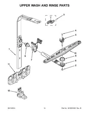 Whirlpool WPW10077859 Dishwasher Water Supply Tube