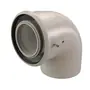 CENTROTHERM ECO SYSTEM 250406308400 3/5 X 87 CONCENTRIC PPS/ALU ELBOW