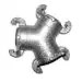 PT 90000072 CHICAGO FITTING 3-WAY COUPLING CLAW X CLAW