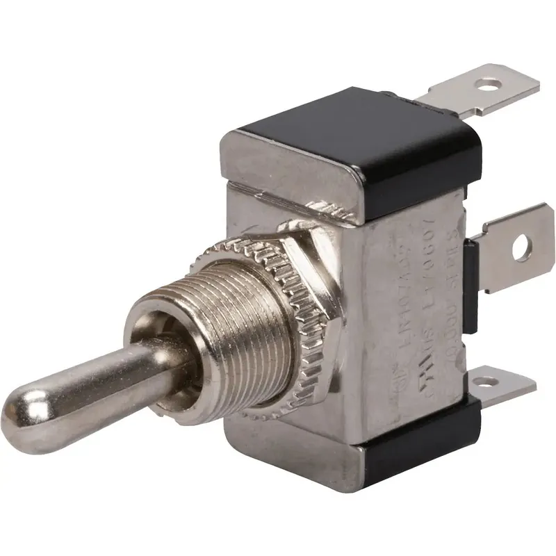 NSI 78070TQ Toggle Switch, Maintained, On-Off-On, SPDT, Bat Handle, Quickconnect