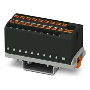 Phoenix Contact 3273124 Clipline Ptfix Series Distribution Block Polyamide 690V 26 to 12 AWG 19 Position Black