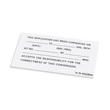 Raypak 900866 Gas Conversion Decal 4.6 x 4 x 2 Inch