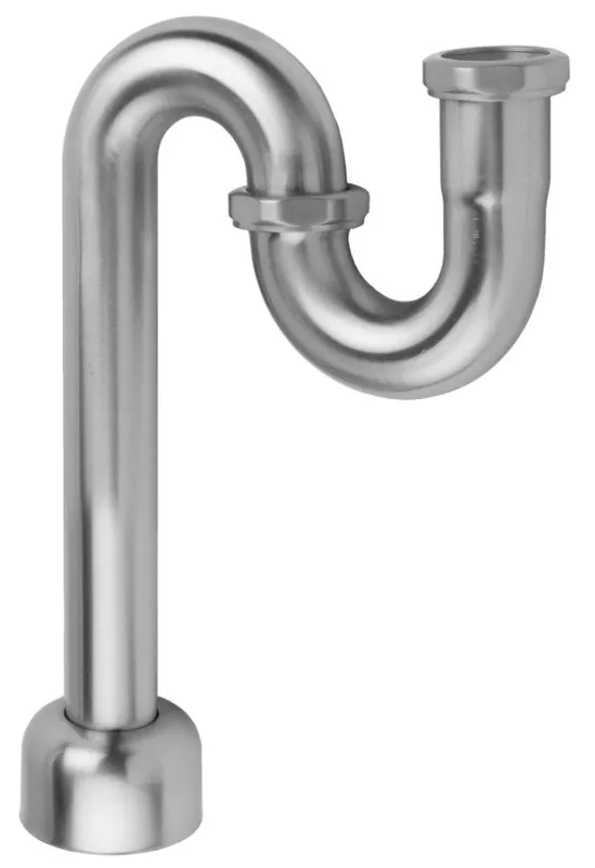 Jaclo 2206-SN 1-1/2 Diameter, 17 Gauge, Satin Nickel, S Style, Bathroom Tubular Trap