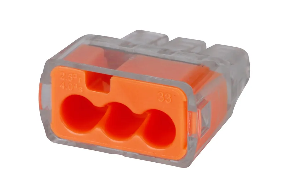 Ideal 30-1033J Push-In Wire Connector 600V 0.780 IN Length 0.690 IN Width 0.380 IN Height