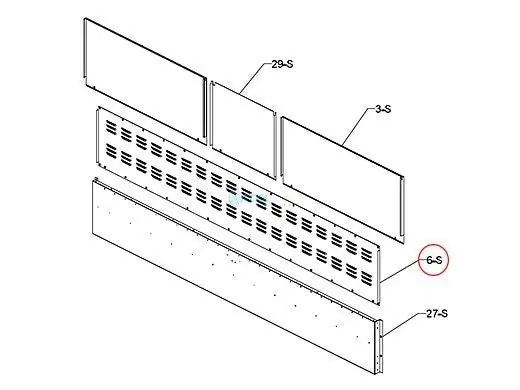 Raypak 009657F Lower Rear Jacket Panel