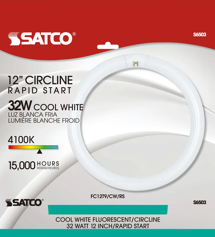 Satco S6503 Circline Fluorescent Lamp 32 Watt 12 Inch