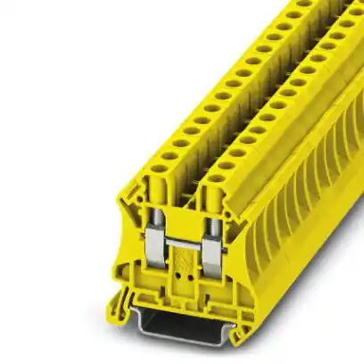 Phoenix Contact 3045172 UT Series Feed-Through Terminal Block Nylon Yellow 1000V 41A 24 to 8 AWG