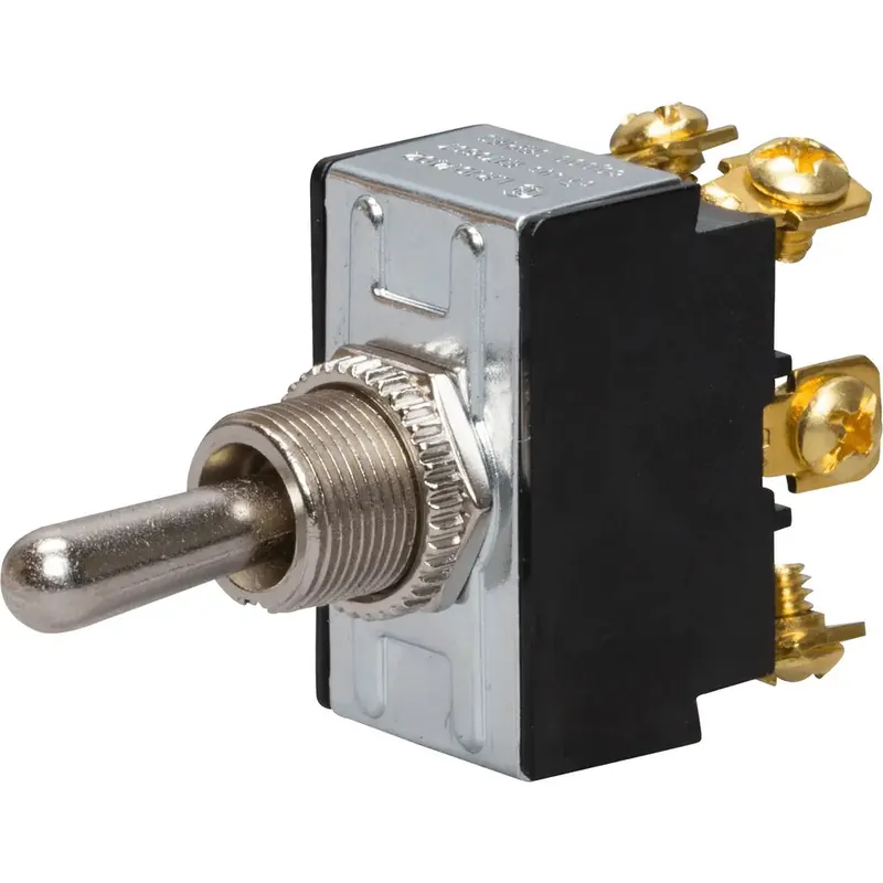 NSI 78230TS Bat Toggle Switch, 125/250 VAC, 20/10 A, 1-1/2 hp Power Rating, DPDT Contact