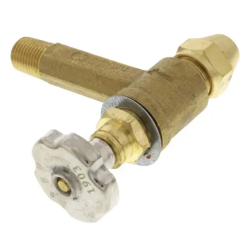 Firomatic 12980 1/2 ODF Inlet x 1/4 MPT Outlet Fusible Burner Angle Valve