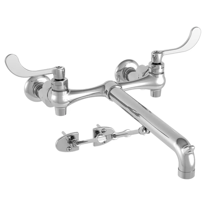 American Standard 8345115.002 Bottom Brace Wall-Mount Service Sink Faucet With 12 Spout And Offset Shanks