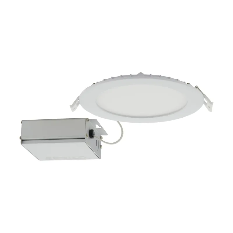 Satco S11827 12W LED Direct Wire Downlight - Edge-lit 6 in. CCT Selectable - 120V Dimmable - Round Remote Driver